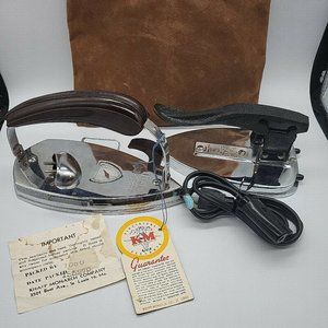 Vintage Valiant & K-M GAD-A-BOUT Travel Irons 1 Cord 1 Bag